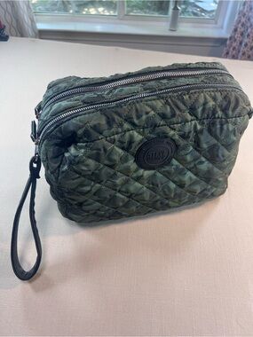 Steve Madden Large Quilted Camo Cosmetic Bag Travel Toiletry Organizer